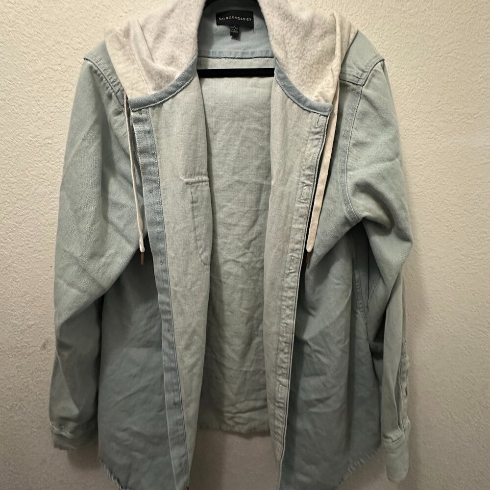 No Boundaries Denim Hoodie